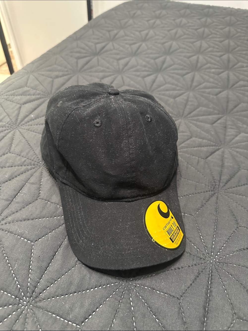 Black Carhartt Cotton Baseball Cap - Classic Six-Panel Hat